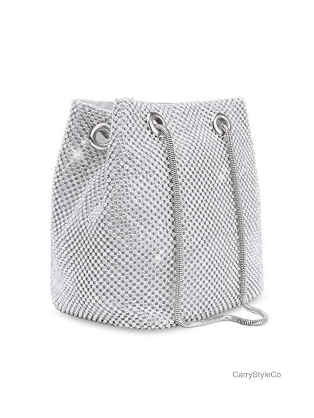 Rhinestone Bucket Bag for Party Wedding Evening Shoulder